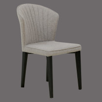 Modern classic fabric upholstered cafe dining chairs
