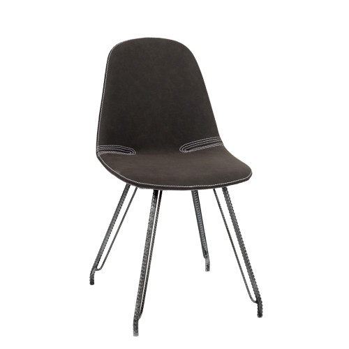 modern beautiful metal legs fabric side dining chair