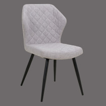 modern style fabric armrest dining chair with metal legs