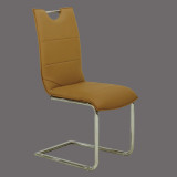 New Style Chrome modern design faux leather dining chair