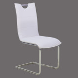 New Style Chrome modern design faux leather dining chair