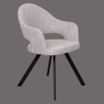 grey fabric cafe dining chair modern