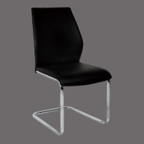 luxury good design white leather chrome legs dining chair