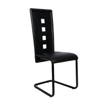 Bow shape leather dining chair