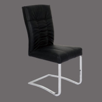 Most competitive price black leather dining chair