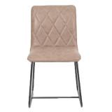 PVC leather high back restaurant dining chair