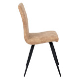 Dutch style hot sale metal modern PU leather dining chair