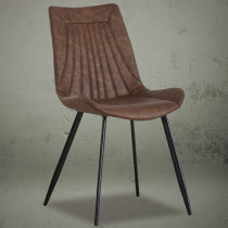 Dining chair without arms leather