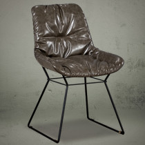 Soft comfortable leather dining chair
