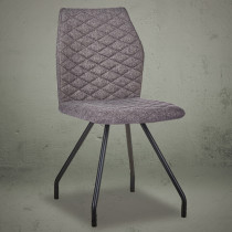 New arrival gray dining chair armless metal leg