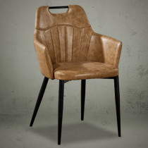 Dining chairs high back leather modern design