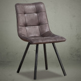 Dining chairs leather armless high back new design