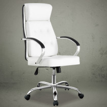 office chairs white leather high back fashion design