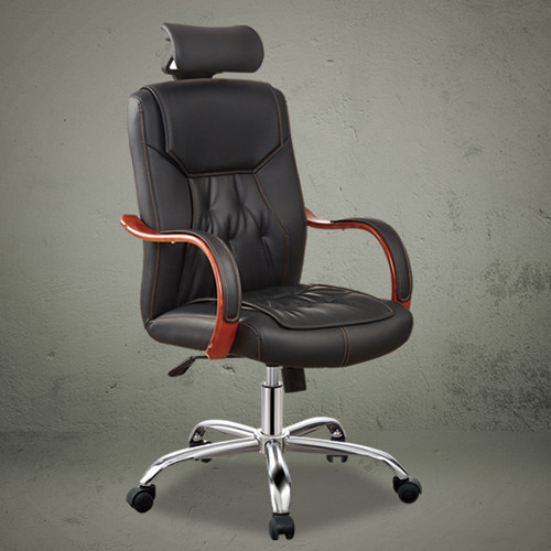 office chair rustic leather high back with headrest