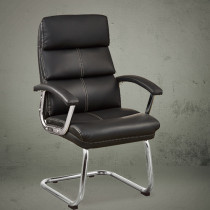 office chair leather comfortable design no wheels