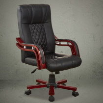 office chairs leather high back with wheels