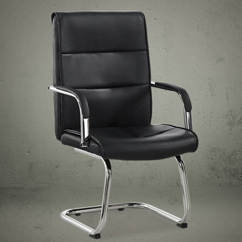 office chair high back no wheels leather