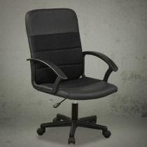 office chair black plastic leather high back