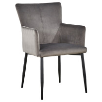 High back dining side arm chair