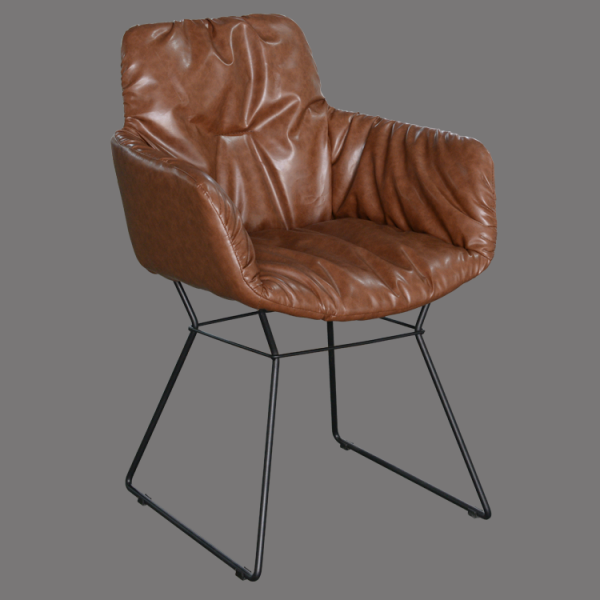 Vintage dining chair coffee color