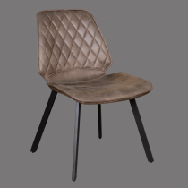 Side chair faux leather mid back