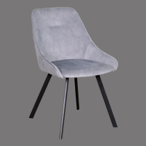 Fabric dining side chair in gray