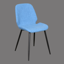 Light blue fabric dining chair