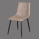 Armless dining side chair with metal legs