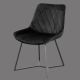 Furniture market popular black new design fabric dining chairs
