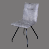Dining chair gray leather