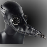 Burning Man Gothic Punk Leather Mask Studded Face Bandana Steampunk Plague Doctor Mask Vintage Festival EDM Rave Outfits