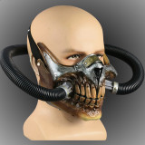 Burning Man Gothic Punk Leather Mask Studded Face Bandana Streampunk Vintage Festival EDM Rave Outfits