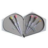 5 Piece Set Rainbow Unicorn Makeup Brushes Set With Holographic Diamond Foundation Eyebrow Eyeliner Cosmetic Concealer