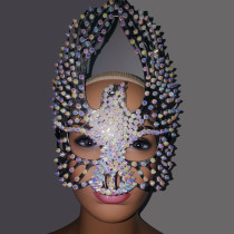 Burning Man Holographic Spike Bird Face Mask