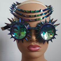 Burning Man Rave Festival Holographic  Spike Goggles