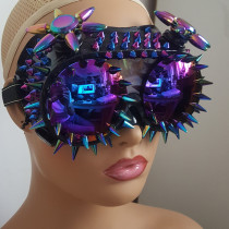 Burning Man Rave Festival Carnival Holographic Spike Goggles