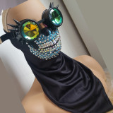 Burning Man Festival Steampunk Goggles Skull Face Mask Bandana