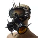 Holographic Streampunk Burning Man Spike Gas Mask Costume Respirator Cyber Cosplay Summer Festival Rave Clothes Outfits Gear