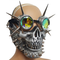 Burning Man Festival Spike  Skull Goggles Half Face Mask