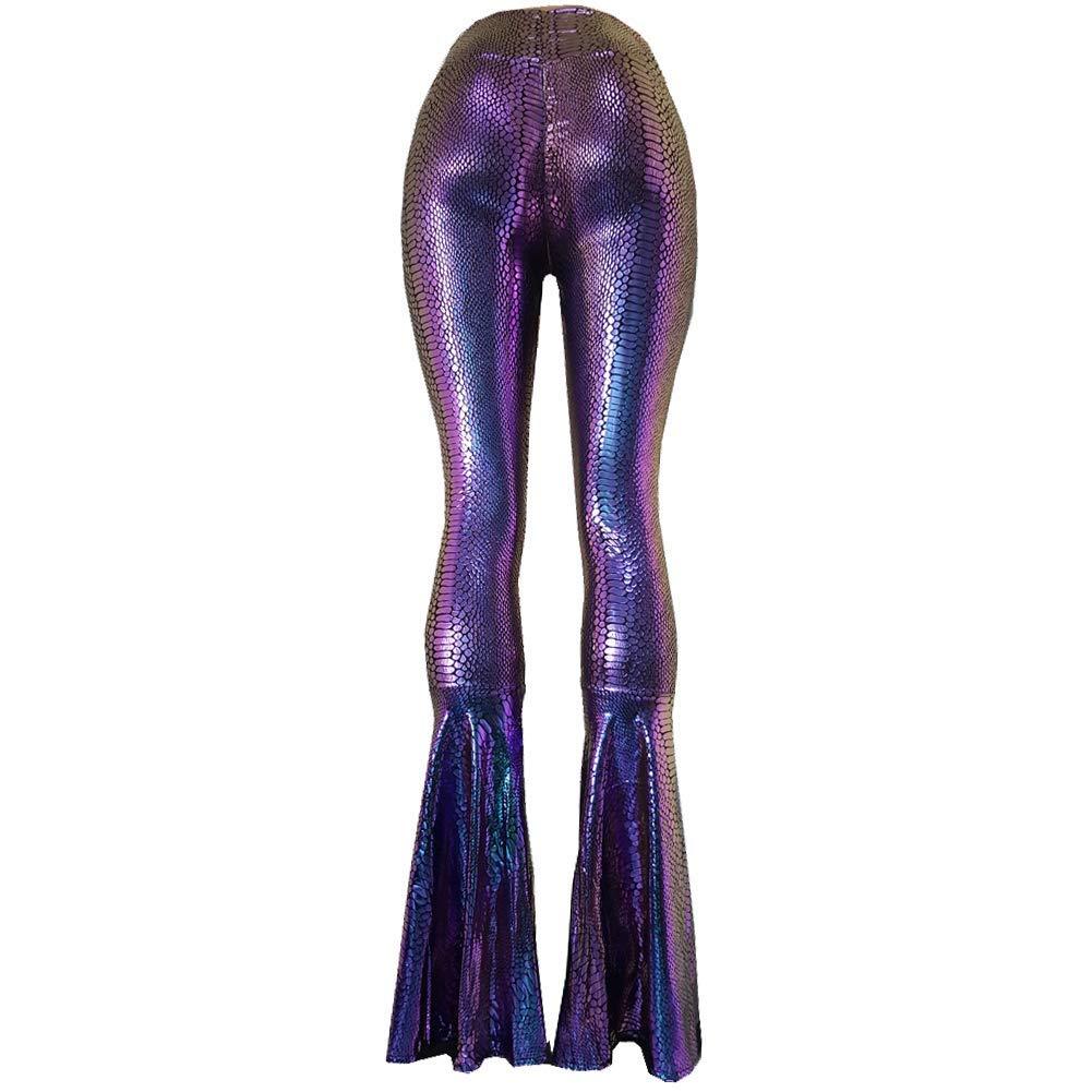 US$ 32.00 - Rave Festival Iridescent Purple High Waist Wide Leg Pant ...