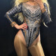 Drag Queen Costumes Rhinestone Bodysuit Jumpsuit Celebrity Stage Performance Singer Party Outfits