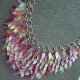 Burning Man Scale Mail Gorget Choker Dragonscale Iridescent Necklace Armour Cosplay