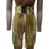 Burning Man Costumes Rave Spike Fringe Skirt Bottoms Singer Stage Performance Wear Fashion Show