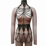 Burning Man Costumes Rave Crop Top Skirt Outfits Burning Man Festival Clothings Gear Sexy Body Chain