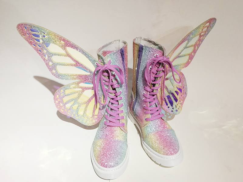 Metamorphic glitter deals boots butterfly