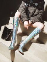 Sexy Fantasy Holographic  High Heels Boots