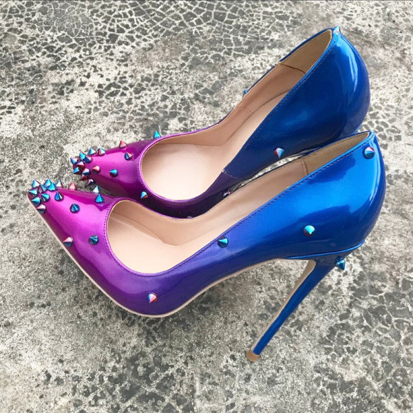 Sexy Fantasy Holographic Spike High Heels Shoes