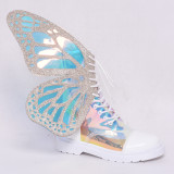 Holographic Glitter Butterfly Wings Metamorphic Boots