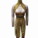 Gold Summer Musical Festival Rave Spike Outtfits Gear Clothes Drag Queen Costumes Singer Stage Dance