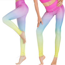 Burning Man Rave EDM Clothings Rabinbow Unicorn Print Yoga Leggings Pants Festival Outfits Bottoms